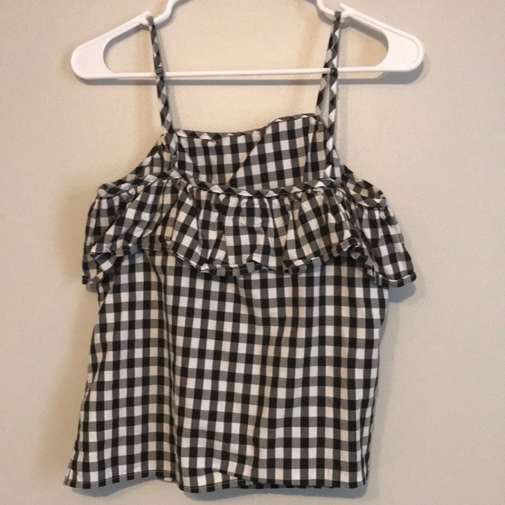Ruffle Gingham Tank Top - Picture 4 of 6